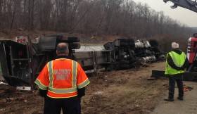 NJDOT Employee Viewing Accident Scene